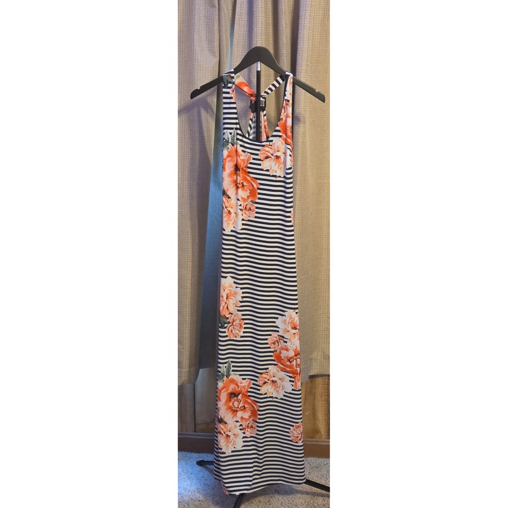 Enfocus Studio Sleeveless Floral Print Maxi Dress Women's Size 8 Multicolor
